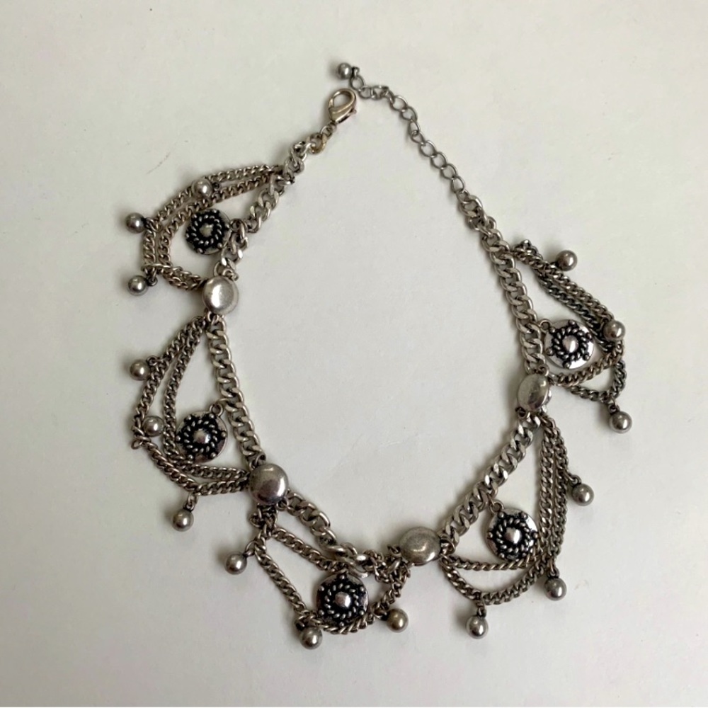 Preloved Silver Choker Necklace